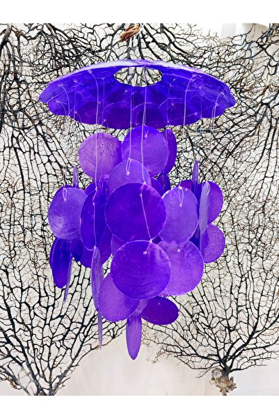 evinizdeki okyanus esintisi turkuaz hediyelik 8"SEDEF RÜZGAR ÇANI