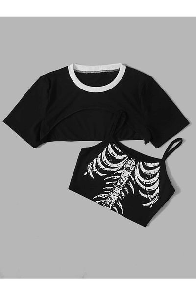 Planet Butik Super Crop and Skeleton Design Hanging Set of 2