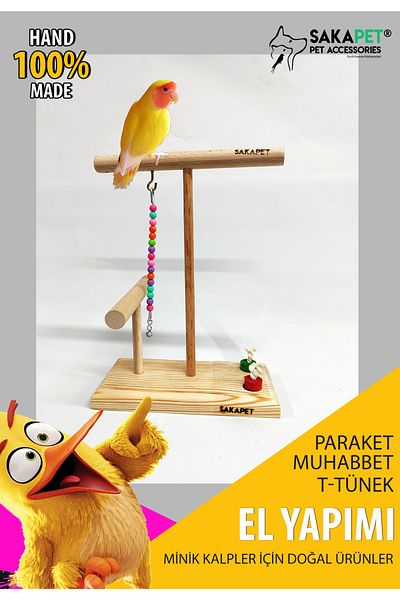 SAKAPET As11 Model Budgie - Paraket Intelligence and Game T-perch