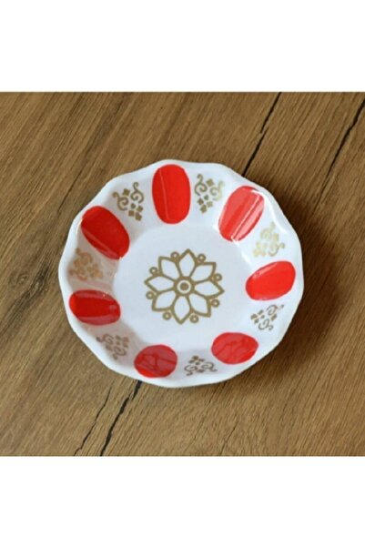 lufy Melamine Kahveci Tea Plate 50 Pieces Pattern: Kahveci Red