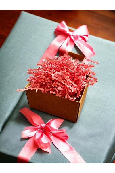 t tuğset etiket Zigzag Pelur Crop Paper - Pink Color, 100 gr Ornamental Filling Material Paper -t5