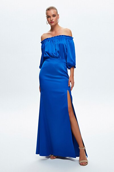 adL Night Zoom Off The Shoulder Uzun Elbise