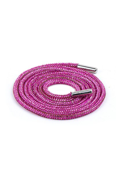 AiryFooT Crystal Stone Shiny Stone Shoelaces 100 cm 1 Pair (FUCHIA)