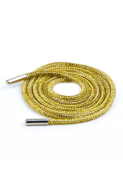 AiryFooT Crystal Stone Shiny Stone Shoelaces 100 cm 1 Pair (YELLOW)