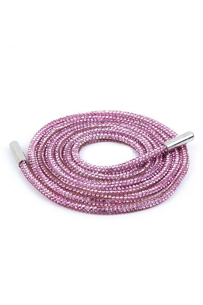 AiryFooT Crystal Stone Shiny Stone Shoelaces 100 cm 1 Pair ( PINK )