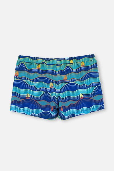 Dagi Saxblaue Shorts mit Segelmuster