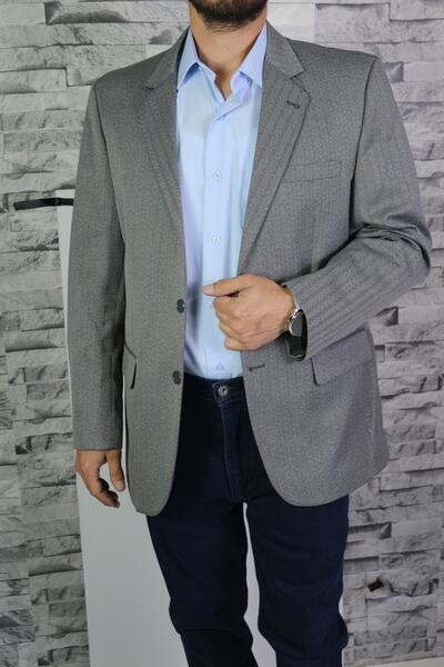 Bilgiçler Erkek Tek Ceket Balık Sırtı