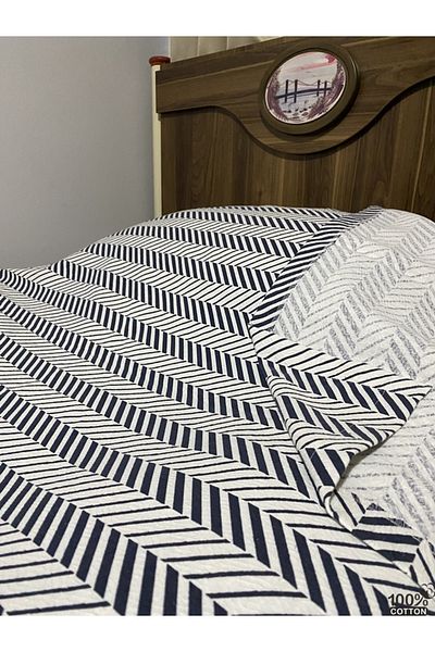 Renk Tekstil Patterned Summer Pique Blanket Single 100% Cotton