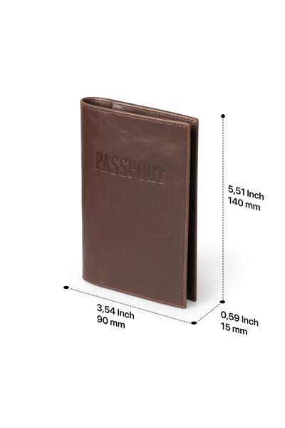 OttoAngelino Otto Angelino шкіряний чохол для паспорта - захист RFID - коричневий