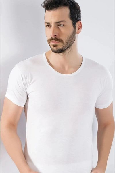 LÜXDRM 4 Pieces, 100% Cotton, Crew Neck, Men's T-shirt & Undershirt 150