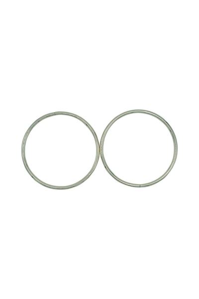 Generic Brand Mâner metalic pentru geantă argintiu 10 cm