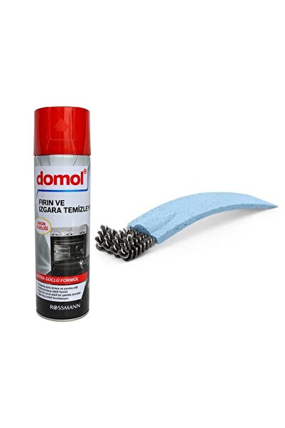 DOMOL Fırın & Izgara Temizleyici Köpük Limonlu 500 ml + Kazıyıcılı Fırın Fırçası