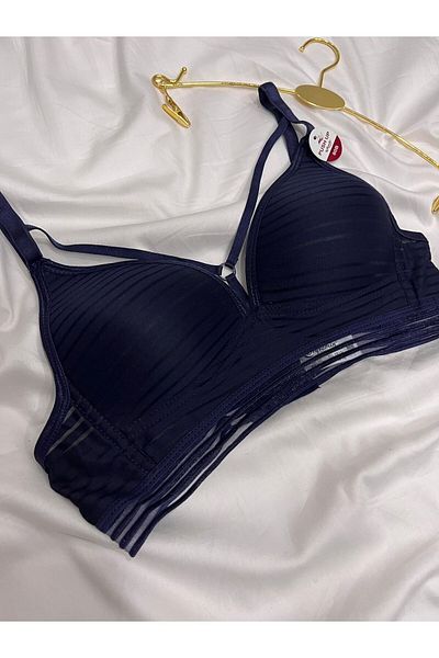 mendoza store Push Up Semi-Supported Navy Blue Color Sports and Daily Bra