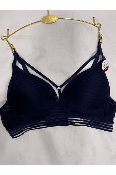 mendoza store Push Up Semi-Supported Navy Blue Color Sports and Daily Bra