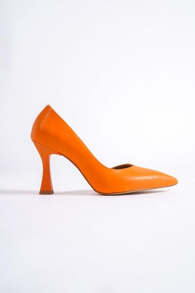 Modabuymus Yeva portocaliu pantofi cu toc stiletto cu latura deschisă