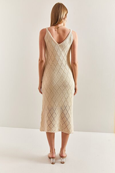 Bianco Lucci Dámské úpletové šaty s páskem