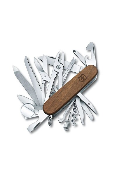 Victorinox Swiss Champ Wood Ceviz Ağacı Yüzeyli Çakı