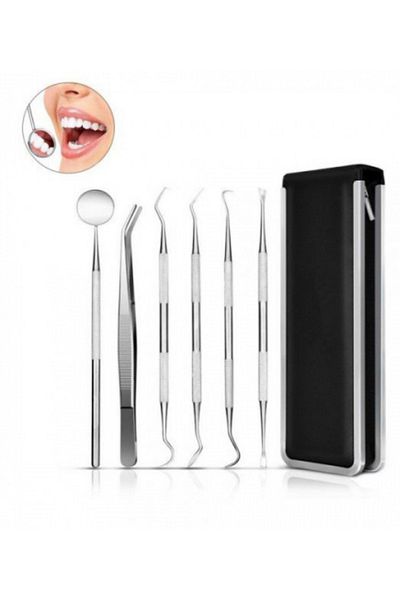 Kamardey Stainless Steel Professional Tooth Tartar Remover - 6 Piece Set