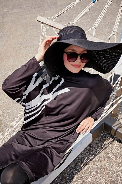 Marina Black Full Covered Hijab Swimsuit M2308