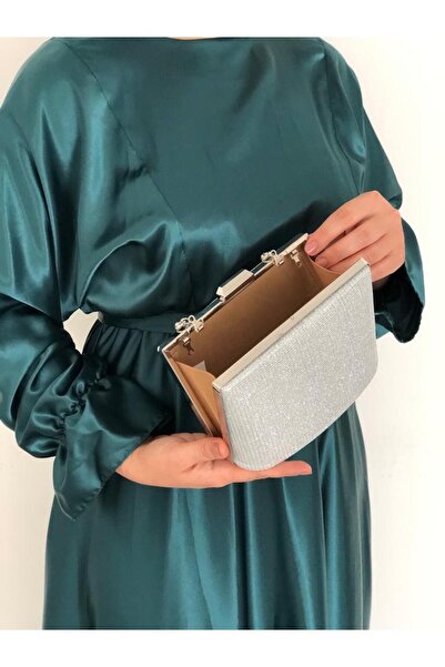 Sh Poly Βραδινή τσάντα φορέματος Çupra με ασημένια λαβή