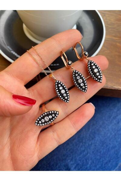bestmysilver Kadın Gümüş Elmas Montür Mekik Model Kadın Set