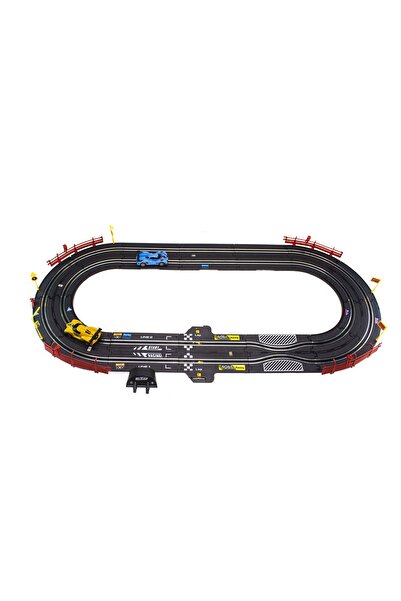 Erzi 1/43 Ölçek Yarış Pisti Işıklı Formula Pisti İki Kişilik Top Turbo