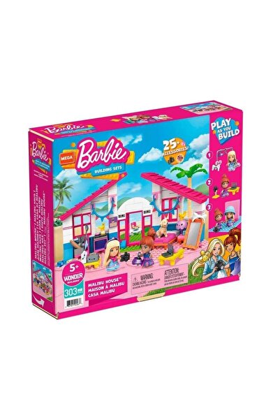 Barbie Building Construx Malibu Evi Yapı Blok Seti - 303 Parça