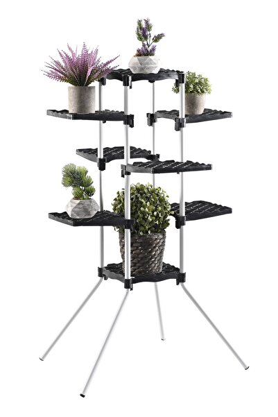 fullreyon Sebro 8 Raflı Dekoratif Çiçek Standı Çiçek Bahçesi Saksı Standı Saksılık