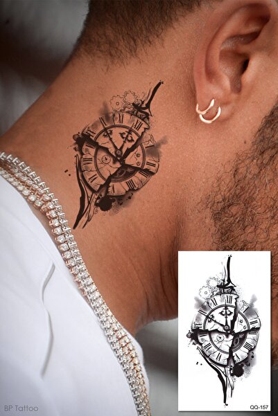 BP Tattoo Broken Watch Geçici Unisex Dövme