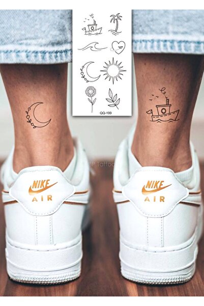 BP Tattoo Minimalist Figürler Geçici Dövme