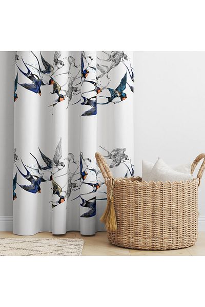 MUN HOME Digital printed backdrop curtain single wing 140 x 260 cm Edge Folded Stitched