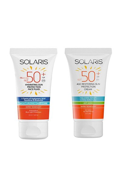 SOLARIS SPF 50 Sunscreen - For All Skin Types, Anti-Aging