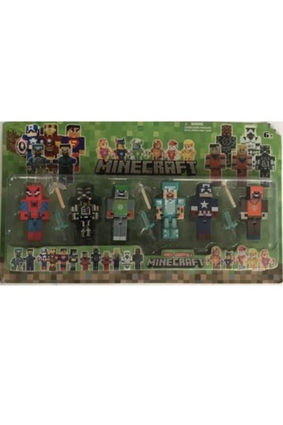 abnturk Minecraft Spıderman Superman Paw Patrol 21 li Oyuncak