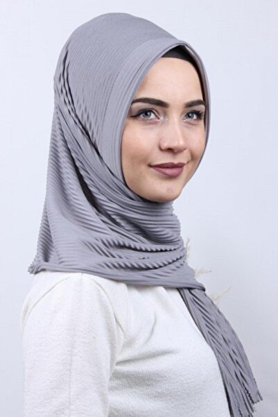 Organic Scarfs Pliseli Hijab Pratik Hazır Tesettür Şal
