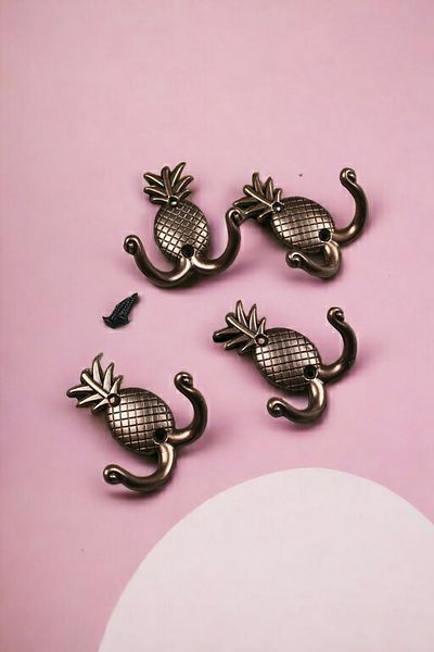 Dizaynhouse Copper Metal Pineapple Hanger - Coat Rack, Back and Wall Hanger, Doorway and Mounted Hanger