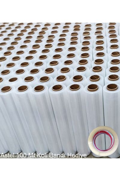 yunuskayatek 17 Micron 50 Cm-2.7 Kg-350 m Pallet Stretch Film 6 Pieces (1 Box) No Cut Wrap