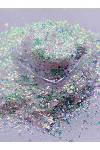 Sirius Hobi Epoksi Reçine Fine Flakes Green Tırnak Makyaj Chunky Glitter 8 gr Hologramlı Sim 2x4gr Kutulu