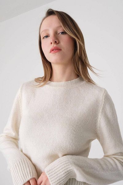 Addax Crew Neck Crop Sweater K3235-c1