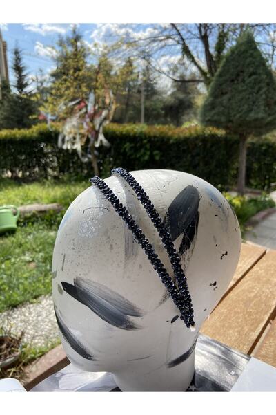 Pearly Handmade Accesoriu pentru păr cu coroană de cristal dublă bleumarin Coroană pentru ziua specială pentru petrecerea de logodnă