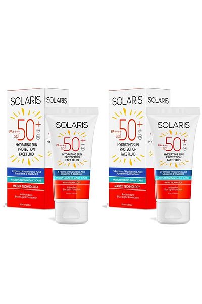 SOLARIS 2 Pieces SPF 50 Sunscreen - Moisturizing, Easy to Absorb, for All Skin Types