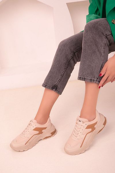 SOHO Beige-Tan Women's Sneakers 18239