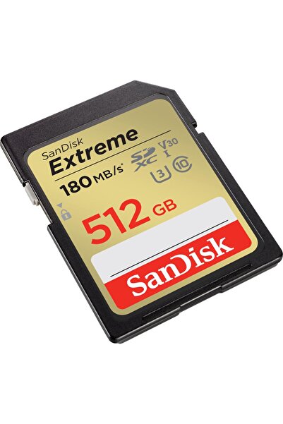 SanDisk Extreme 512GB 180MB/s SD UHS-I 4K UHD Hafıza Kartı SDSDXVV-512G-GNCIN