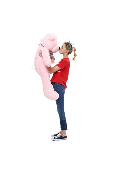 Sole Cute Plush Confused Bear with Bow Tie 80 Cm - Special Gift for Lover
