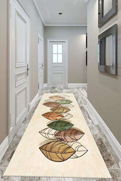 DEKOMOD Dekoratif Dijital Baskılı Kaymaz Taban Yıkanabilir Tüylenmez Kadife K...