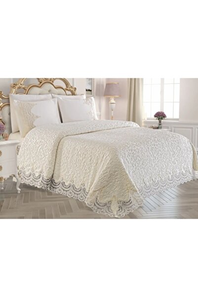 Genel Markalar Fransız Dantelli Battaniye Seti