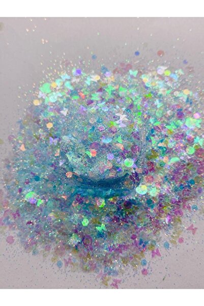 Sirius Hobi Epoksi Reçine Magic Box Blue Tırnak Makyaj Chunky Glitter 8 gr Ho...