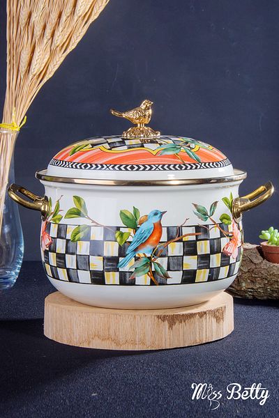 Miss Betty Enamel Pot 20 Cm Paradise