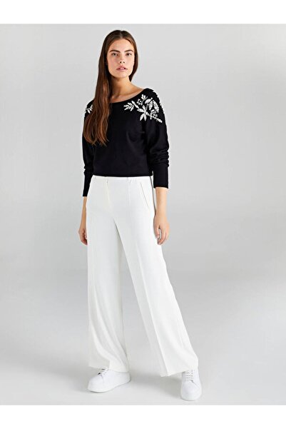 Faik Sönmez Kadın Ekru Pantolon 00081