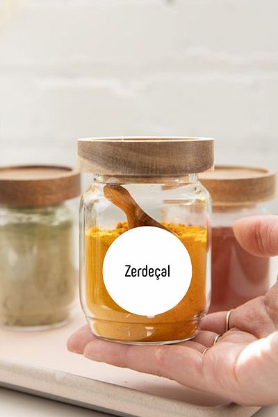 EGESTA 216 Pieces Washable Spice Pulses Nuts Plant Tea Coffee Nuts Jar Label 4x4cm
