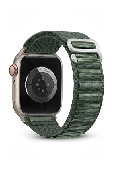 PREPARE Kordon 42-44-45-49 mm Uyumlu Metal Tokalı Metal Soketli Bez Akıllı Saat Kordonu